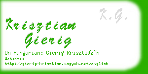 krisztian gierig business card